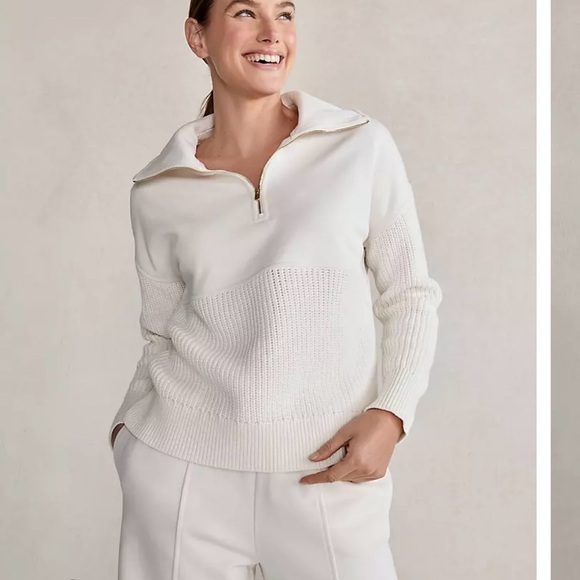 NWT Haven Well Within Organic Cotton Half-Zip women sweater. - Picture 3 of 8